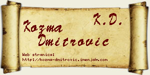 Kozma Dmitrović vizit kartica